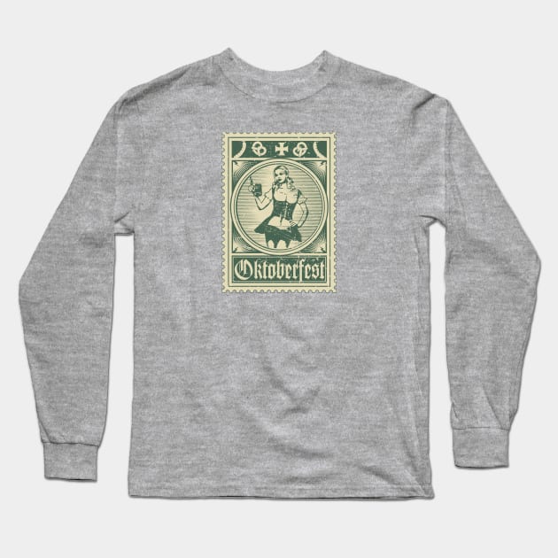 Oktoberfest Stamp Long Sleeve T-Shirt by silvercloud